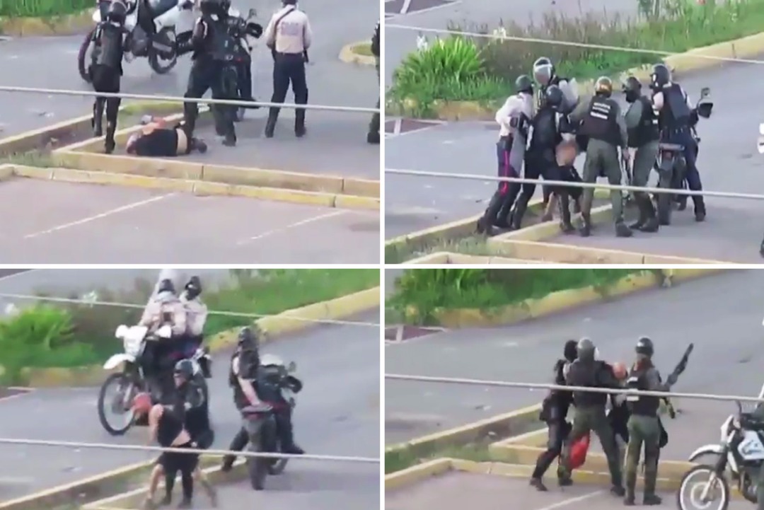 La locura cobarde y sanguinaria de policías y militares contra un hombre solitario y desarmado (Video)