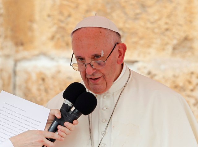 El papa Francisco durante su visita a Colombia. REUTERS/Federico Rios NO RESALES. NO ARCHIVES