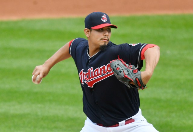 El lanzador venezolano Carlos Carrasco, abridor de los Indios de Cleveland. David Richard-USA TODAY Sports