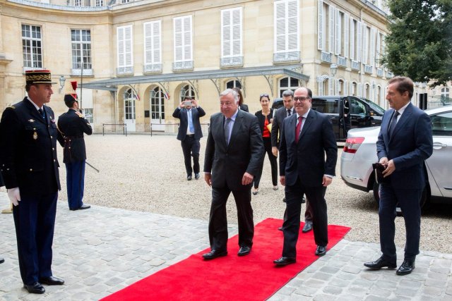 El presidente del Senado de Francia recibe a Julio Borges y Freddy Guevara (Foto Twitter)