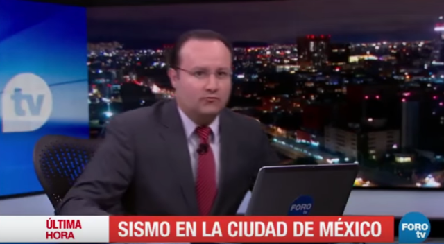 Foto: Presentador de Televisa abandonó el estudio durante terremoto en México / noticieros.televisa.com