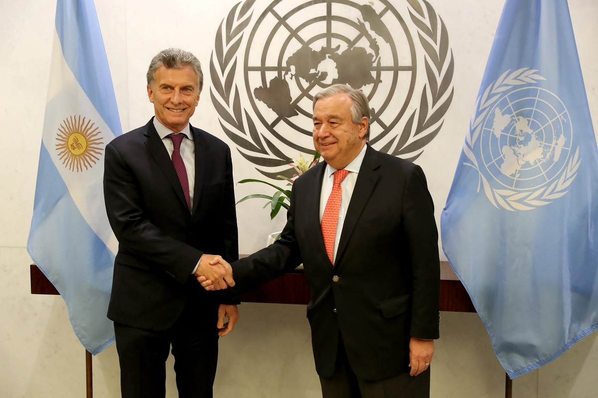Macri trata la crisis venezolana en reunión con el secretario de la ONU