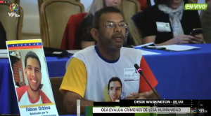 Padre de Fabián Urbina pidió a la OEA conseguir la justicia frente al régimen represor de Maduro (VIDEO)