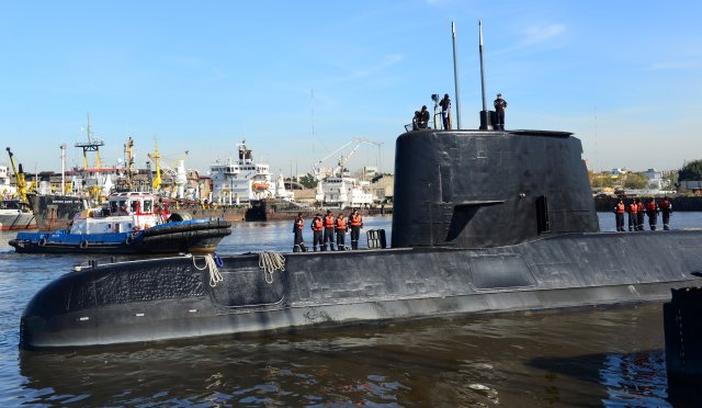 El submarino militar argentino ARA San Juan. Argentine Navy/Handout via REUTERS ATTENTION EDITORS - THIS IMAGE WAS PROVIDED BY A THIRD PARTY.