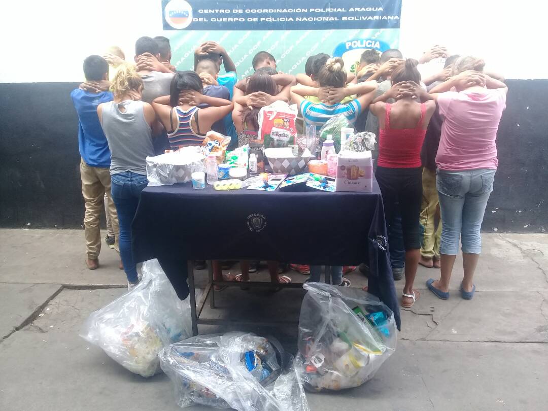Saqueo en Aragua deja 20 personas detenidas