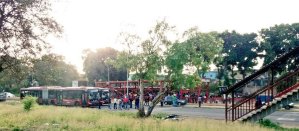 Protesta en San Félix por falta de transporte público #31Ene