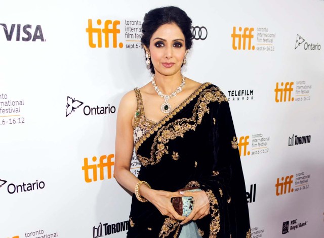 FILE PHOTO: Actress Sridevi Kapoor arrives for the gala presentation of "English Vinglish" at the 37th Toronto International Film Festival, September 14, 2012. REUTERS/Mark Blinch/File Photo
