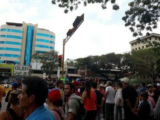 Manifestantes en Maracay, estado Aragua. Foto: Twitter