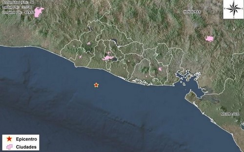 Un sismo de magnitud 3,5 sacude el Pacífico salvadoreño