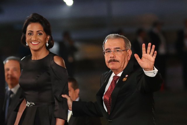 Dominican President Danilo Medina arrives for the inauguration of the VIII Summit of the Americas in Lima, Peru April 13, 2018. REUTERS/Marco Brindicci