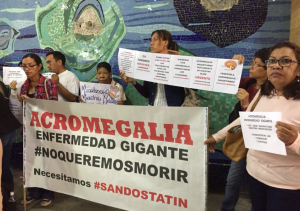 Pacientes con acromegalia protestaron por falta de medicinas #2Abr