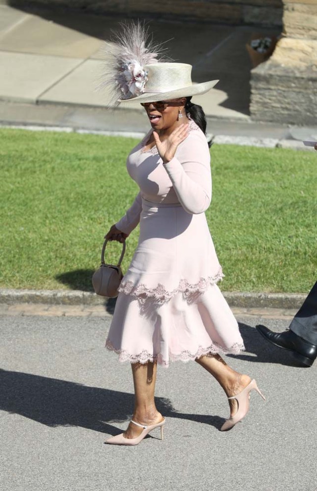Oprah Winfrey arrives at Windsor Castle ahead of the wedding of Prince Harry and Meghan Markle. Saturday May 19, 2018. Andrew Milligan/Pool via REUTERS