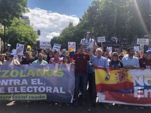Venezolanos en Madrid piden a la comunidad internacional que rechace el fraude del #20May (fotos y videos)