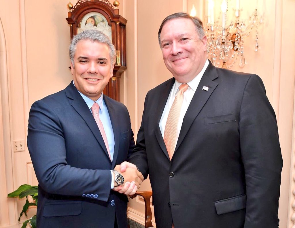 Duque y Pompeo discutieron sobre la crisis en Venezuela