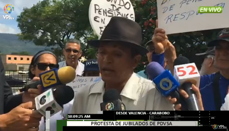 En Carabobo, jubilados de Pequiven protestan por falta de pago #11Jun (video)