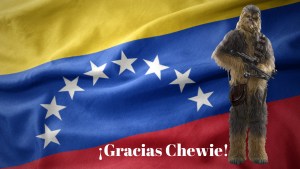 “Chewbacca” recoge dinero para ayudar a los venezolanos afectados por la crisis