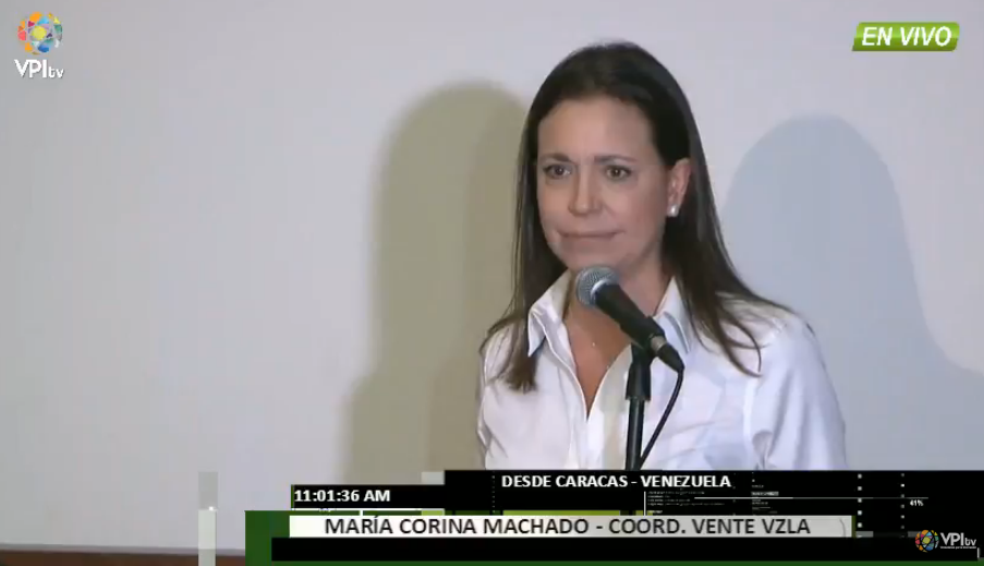 María Corina Machado: “Fuera Maduro”, las dos palabras que se recogen del mandato del #16Jul