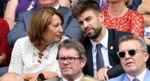 Una sorprendente “pareja” en Wimbledon: Gerard Piqué y la madre de Kate Middleton