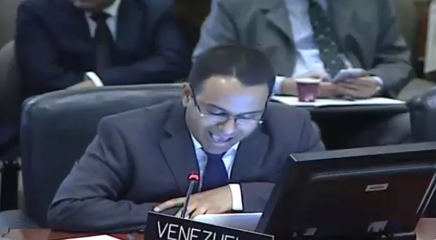 ¡Otra pataleta! Esta fue la respuesta del representante de Venezuela en la OEA al embajador de Ecuador (Video)