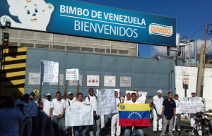Trabajadores de Bimbo en Guarenas protestan para exigir pago de salarios #29Nov