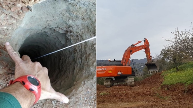 Abren un túnel para rescatar al niño atrapado en un pozo en el sur de España