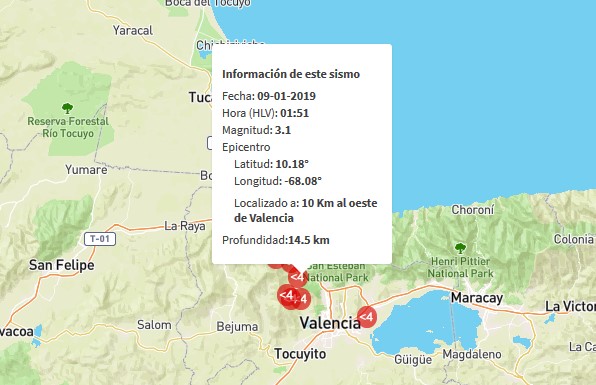 Dos sismos en Valencia la madrugada de este #9Ene