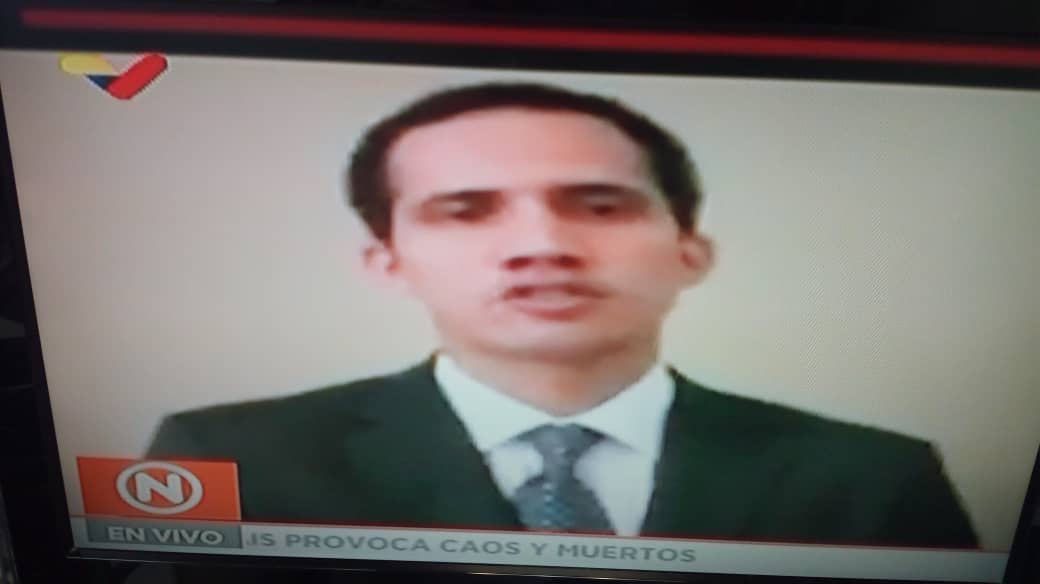 Presidente (E) Guaidó hace su primera aparición en VTV