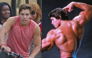 ¡IDÉNTICO! Hijo de Arnold Schwarzenegger recreó la icónica pose del actor