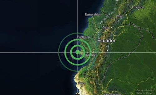 Sismo de magnitud 4,47 en la escala de Richter frente a las costas de Ecuador