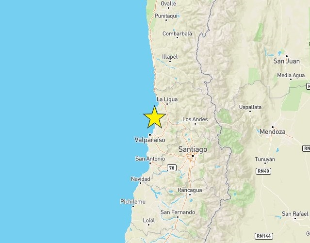 Sismos de magnitud 5,2 y 5,0 sacuden el norte y centro de Chile
