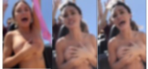VIDEO: Modelo estadounidense se grabó en una montaña de rusa desnuda