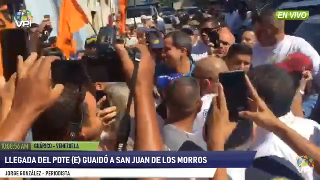 Así recibieron a Juan Guaidó en el Mercado Municipal de San Juan de Los Morros (VIDEO)
