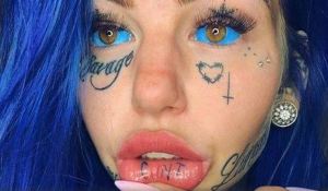 Influencer queda ciega por tatuarse los ojos de azul en Australia