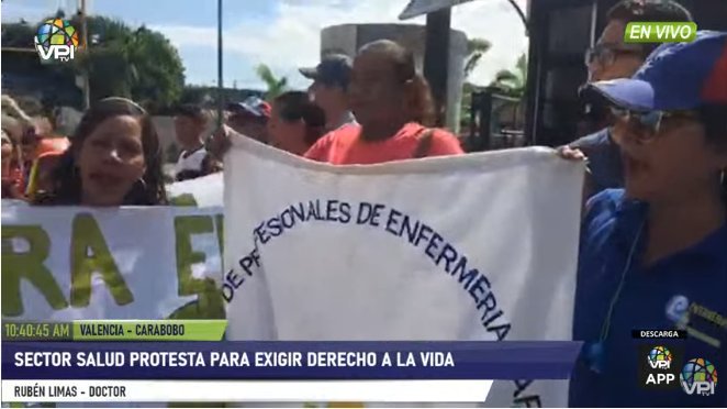Sector Salud protesta en Carabobo para exigir derecho a la vida #19Nov