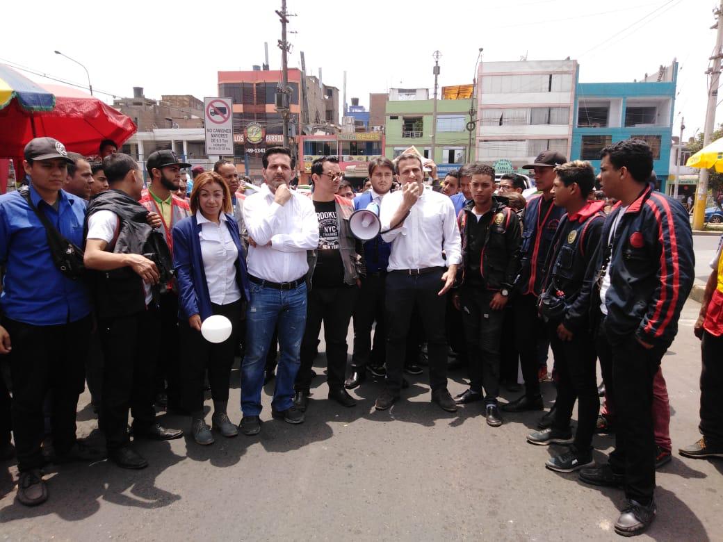 Diputado Jony Rahal acompañó a venezolanos y peruanos en marcha por la paz y tolerancia