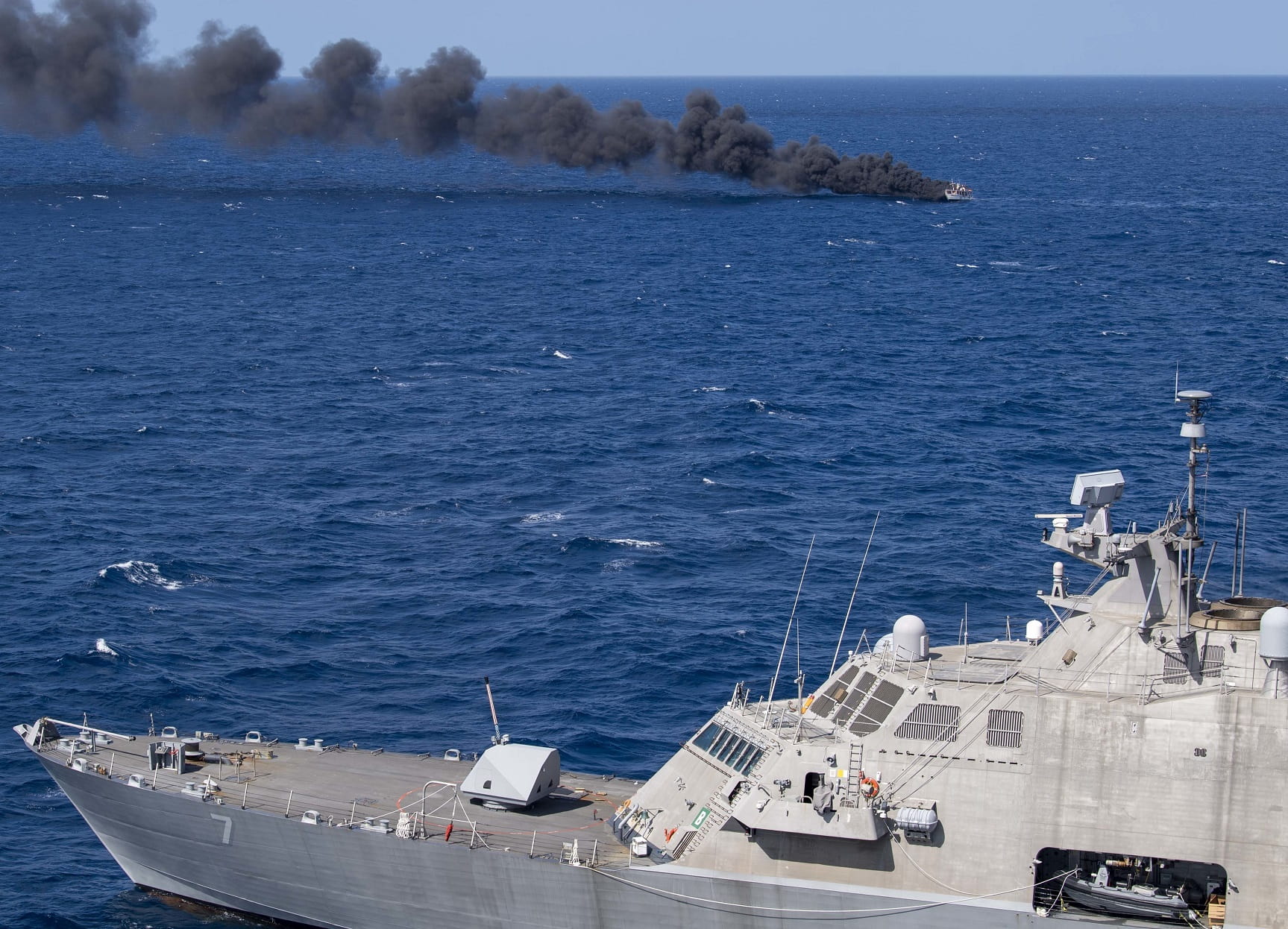 Novedoso buque de guerra del Comando Sur hundió un barco desconocido en el Caribe