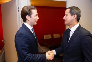 LAS FOTOS: Guaidó se reunió con el canciller de Austria, Sebastian Kurz