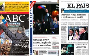 Guaidó aclamado en Madrid: Así reseñó la prensa española la llegada del Presidente Encargado