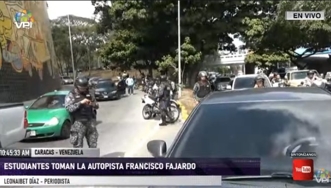 PNB llegó a la protesta de estudiantes en la UCV #12Feb