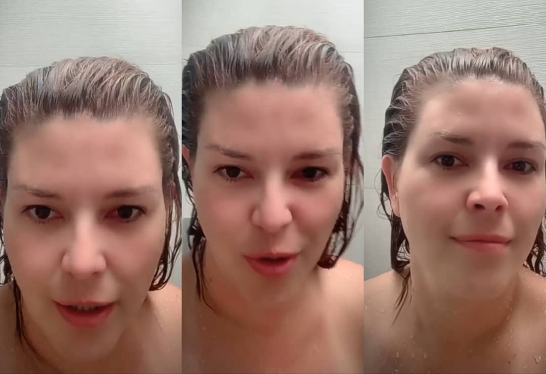Día 8 de cuarentena: Alicia Machado subió video duchándose (VIDEO)