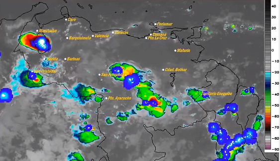 Continuarán precipitaciones de intensidad en gran parte de Venezuela, según Inameh