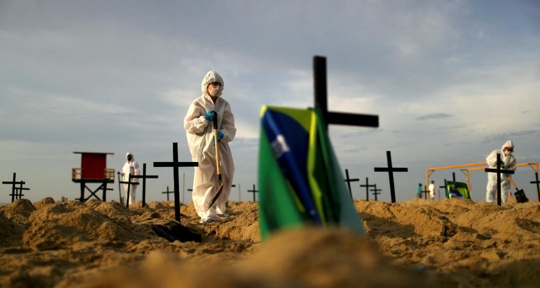 Brasil se acercó a las 200 mil muertes por la pandemia del coronavirus