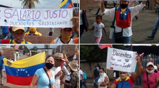 Docentes en Aragua, se unieron a la protesta pacifica contra el régimen de Maduro y sus salarios de hambre #21Oct (Fotos)