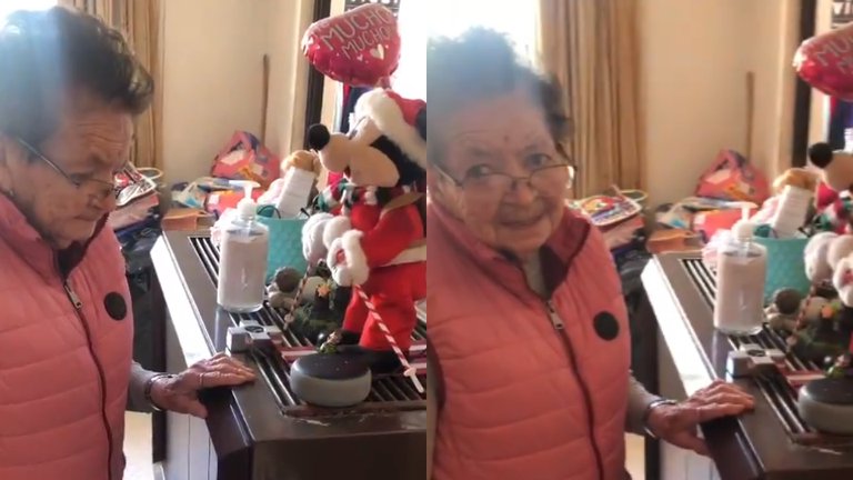 VIRAL: El conmovedor momento en que una abuelita conoce a Alexa, la “asistente” de Amazon (video)