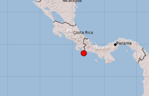 Reportan sismo de 5.5 en la frontera entre Costa Rica y Panamá