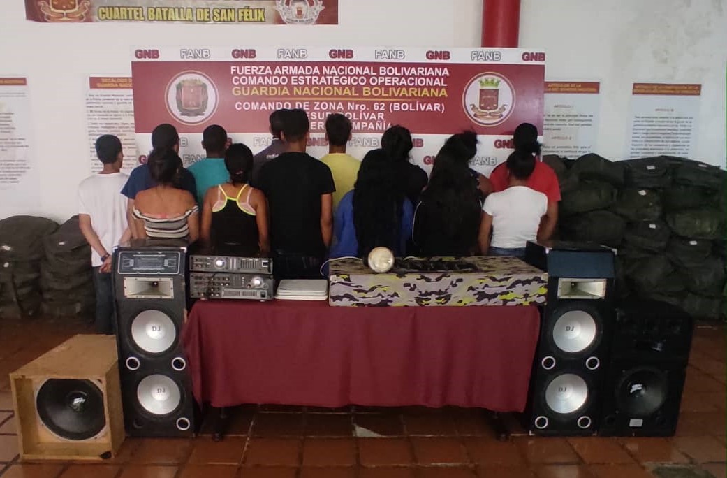 GNB detiene a 14 personas en San Félix por realizar una “corona party” clandestina