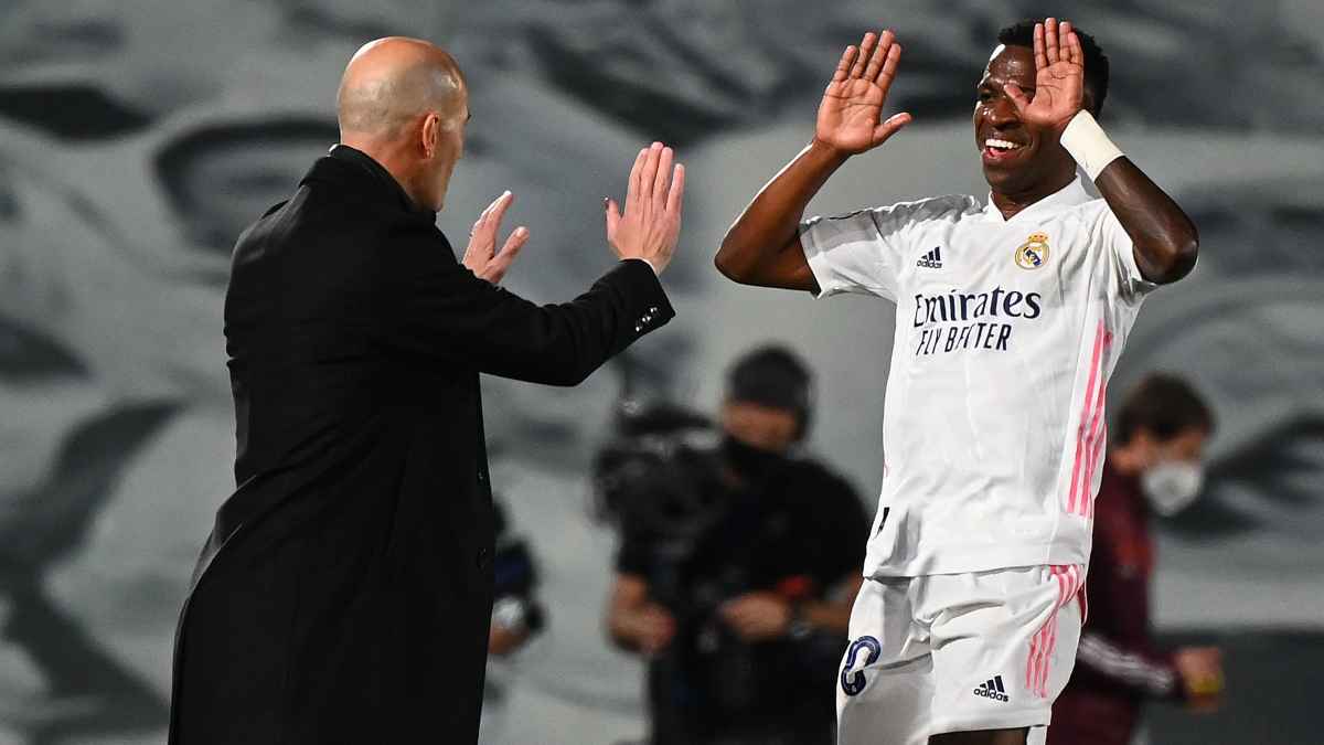 Zidane protege la figura de Vinicius ante los elogios tras su partidazo contra Liverpool