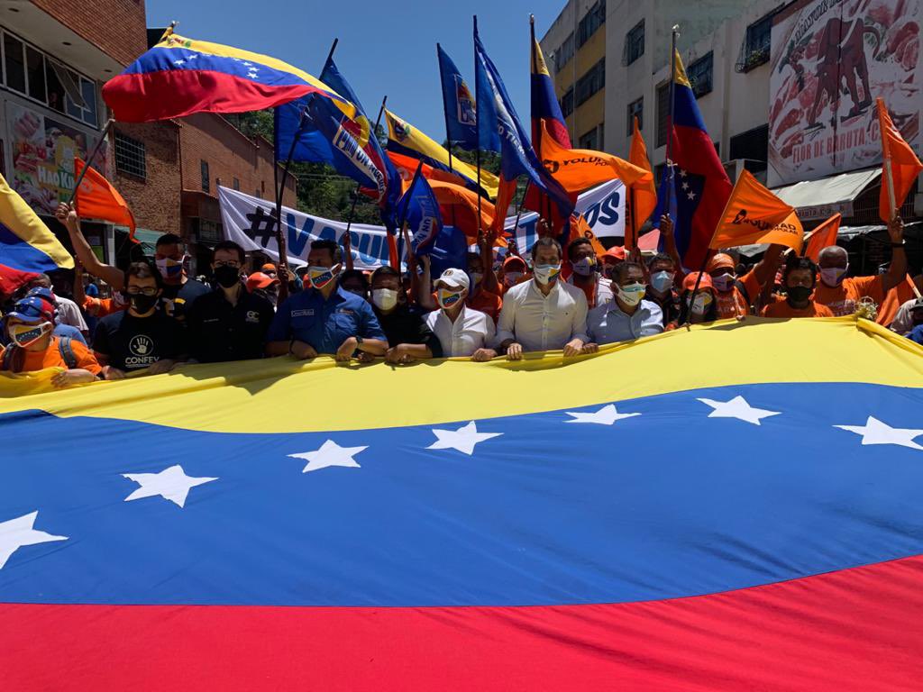 EN VIVO: Recorrido de Juan Guaidó junto a organizaciones políticas del Frente Amplio por Miranda