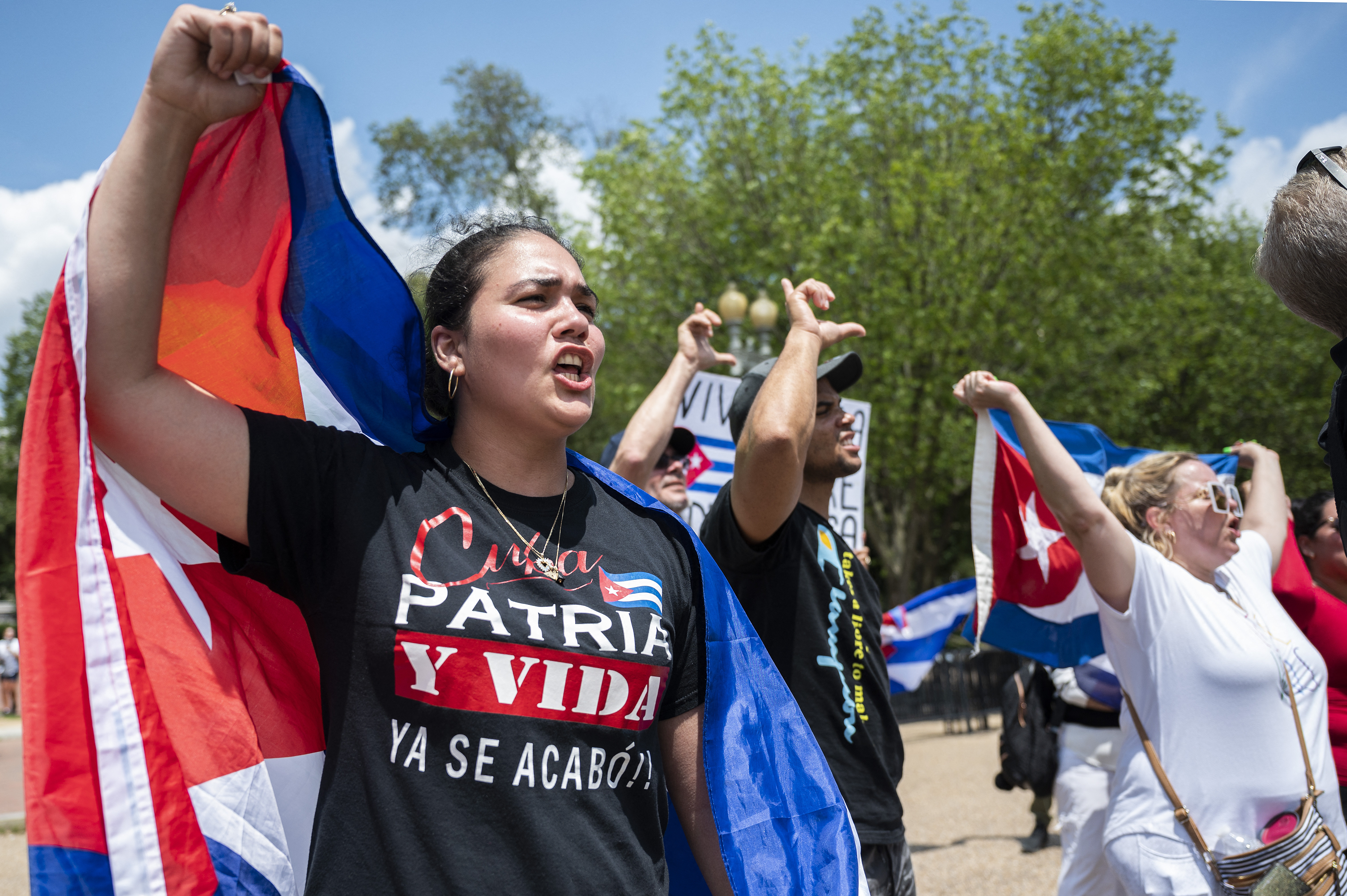 “¡Abajo el comunismo!”, gritaron los cubanos en EEUU