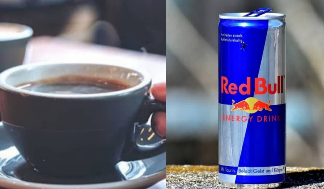 ¿Cuántas tazas de café equivale una lata de Red Bull?